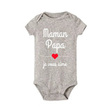 Mom Dad I Love You Baby Bodysuits Mothers Day Infant Outfit Fathers Day New Born Boys Girls Clothes Mothers Day Fathers Day Gift