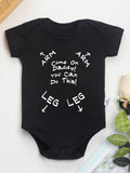 Baby Girls Boys Casual "Come One Daddy You Can Do This" Letter Print Newborn Cute Short Sleeve Onesie Clothes