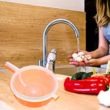 1Pc Vegetable Washing Basket Double-Layer Draining Basket Food Drying Basket Fruit Vegetable Cleaning Basin Kitchen Drain Basket