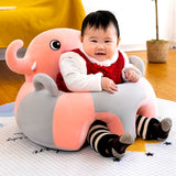 Cartoon Baby Sofa Anti-Drop Cute Animals Sofa Chair Learning to Sit Seat Feeding Chair Kids Room Decor Non-Slip Sofa Cushion