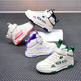 Winter Warm Kids Sneakers Boys Girls Skateboard Shoes Plush High Top Fashion Children Sports Tennis Walking Casual Warm Shoes