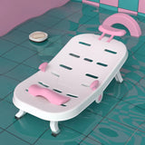 Foldable Shampoo Chaise Longue for Baby Sofa Non-Slip Kids Beach Chair Toy Children Adjustment Shampoo Recliner Seat