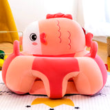 Cartoon Baby Sofa Anti-Drop Cute Animals Sofa Chair Learning to Sit Seat Feeding Chair Kids Room Decor Non-Slip Sofa Cushion