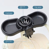 4 in 1 Baby Stroller Dinner Table Tray Phone Holder Plate Accessories Stroller Armrest Dish Tray for Toddler Infant Cup Holder