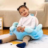 Baby Sofa Chair Support Seat Cover Baby Plush Chair Cartoon Learning Sit Plush Chair Toddler Nest Puff Washable with Rod No Fill