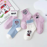 5Pcs New Children'S Socks Cartoon Summer Mesh Thin Cotton Boys and Girls Short Baby Socks