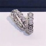 Fashion Cubic Zirconia Delicate Women Weight Loss Ring Couple Health Care Jewelry Cross Geometric CZ Dancing Party Wedding Rings