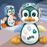 Baby Musical Penguin Toys Crawling Walking Moving Tummy Time Light up Infant Toys Baby Toys Interactive Learning Toddler Gift
