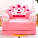 Three-Layer Folding Kid Sofa Fashion Cartoon Crown Seat Cute Baby Resting Chair Kindergarten Cushion Lazy Sofa Child Chair