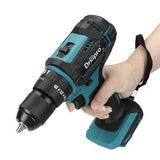 Drillpro Schlagbohrmaschine mit 10 mm Spannfutter, 350 Nm, kabellose elektrische Bohrmaschine für Mak18V-Akku, 4000 U/min, LED-Licht, Bohrmaschinen