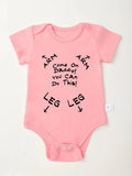Baby Girls Boys Casual "Come One Daddy You Can Do This" Letter Print Newborn Cute Short Sleeve Onesie Clothes