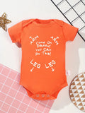 Baby Girls Boys Casual "Come One Daddy You Can Do This" Letter Print Newborn Cute Short Sleeve Onesie Clothes