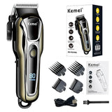 KM-PG1990A USB Rechargeable Electric Hair Clipper Professional Cordless Men Hair Trimmer Men'S Hair Cutting Machine