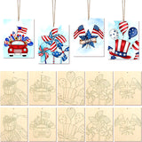 10/12Pcs DIY Drawing Template Set Wooden DIY Crafts Drawing Decorations Hanging Props Photo Graffiti Wooden Bamboo