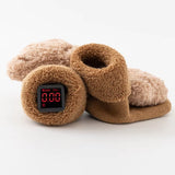 New Cute Cartoon Bear Baby Socks for Boys Girls Winter Soft Cotton anti Slip Solid Newborn Toddler Sock Kids Thicken Socken