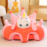 Cute Cartoon Baby Sofa Cover Learning to Sit Seat Feeding Chair Case Kids Baby Sofa Skin Infant Baby Seat Sofa without Cotton