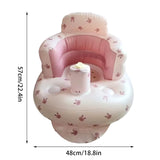 Baby Inflatable Sofa Children Puff Portable Bath Chairs PVC Multifunctional Seat Practice Sitting Bath Stool