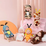 6Pcs Simulation Princess Dolls Toy Mini Cute Sleeping Baby Series Doll Cartoon Animal Toy for Kids Kawaii Dolls Girl'S Gift