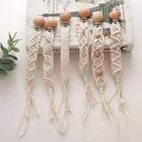 Vintage Simple Crochet Pacifier Clip Baby Cotton Tassel Pacifier Chain for Newborn Teething Soother Chew Dummy Clips Hand Made