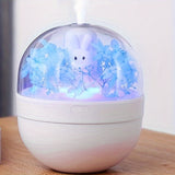 Creative Sweetheart Rabbit DIY Humidifier USB Mini Home Air Purifier Air Mini Cool Mist Preserved Flower Humidifier Preserved Flowers