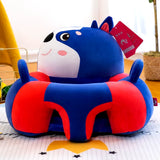 Cartoon Baby Sofa Anti-Drop Cute Animals Sofa Chair Learning to Sit Seat Feeding Chair Kids Room Decor Non-Slip Sofa Cushion