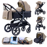 Baby Stroller 3 in 1 Easy Folding Multifunctional Stroller Travel Portable Baby Carriage Safety Seat EU Standard Free Shipping