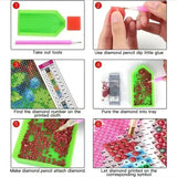 Zipper Bag 5D DIY Disney Diamond Painting Kit Large White Sticker Diamond Embroidery Cross Embroidery Art Children'S Gift