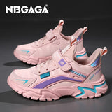 Children Sneaker Girls Shoes Leather Flat Kids Pink Shoes for Girl Lightweight Sports Running Tennis Sneaker Casual Students