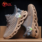Men Sports Running Black Jogging Shoes Casual Sneakers Outdoor Breathable Mesh Women Light Shock-Absorption Black Tennis