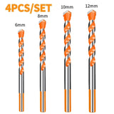 16PCS Tungsten Carbide Masonry Drill Bit Set for Metal Steel Porcelain Ceramic Tile Concrete Brick Wood 3-12Mm Drilling Tools