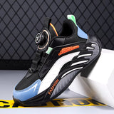 Luxury Boy Sneaker Black School Children Shoes Autumn Leather Breathable Youth Kids Running Sports Shoes for Boy 4 to 12 Years