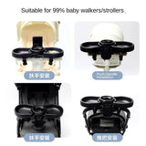 4 in 1 Baby Stroller Dinner Table Tray Phone Holder Plate Accessories Stroller Armrest Dish Tray for Toddler Infant Cup Holder