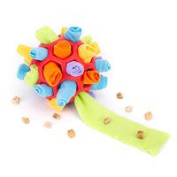 Pet Dog Sniff & Snack Puzzle Ball Train'n'Treat Snuffle Ball Canine Enrichment Nose Pad Toys