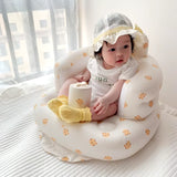 Baby Inflatable Sofa Children Puff Portable Bath Chairs PVC Multifunctional Seat Practice Sitting Bath Stool