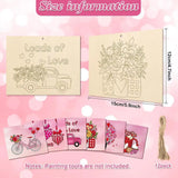 10/12Pcs DIY Drawing Template Set Wooden DIY Crafts Drawing Decorations Hanging Props Photo Graffiti Wooden Bamboo