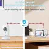 3.5'' Video Baby Monitor 2.4G Mother Kid 2 Way Audio Talk Night Vision Security Cameras Video Surveillance Cam with Temperature