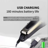 KM-PG1990A USB Rechargeable Electric Hair Clipper Professional Cordless Men Hair Trimmer Men'S Hair Cutting Machine