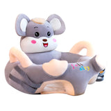 Baby Sofa Chair Support Seat Cover Baby Plush Chair Cartoon Learning Sit Plush Chair Toddler Nest Puff Washable with Rod No Fill