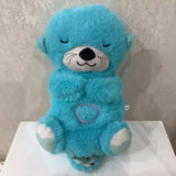 Baby Pacify Breathing Rabbit Doll Soothes Otter Plush Toy Children Soothing Music Sleep Companion Toy Bear Stuffed Gift for Kids