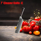 Professional Damascus Kitchen Knives Japanese Santoku Cleaver Slicing Knife Stainless Steel Boning Knife Butcher Cleaver Knife