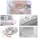 Baby Inflatable Sofa Children Puff Portable Bath Chairs PVC Multifunctional Seat Practice Sitting Bath Stool