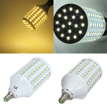 E14 18W LED Weiß/Warmweiß 102 SMD 5050 LED Maisglühbirne 220V